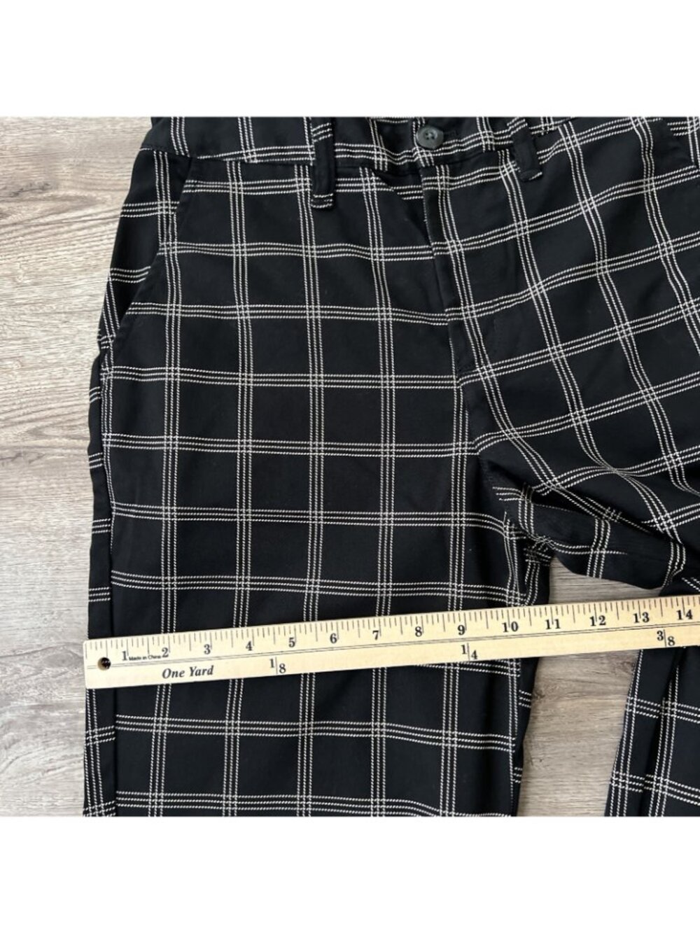 Vans Breanna Relaxed Straight Pants Womens 25 Black Check Plaid Ankle Length - Picture 10 of 16